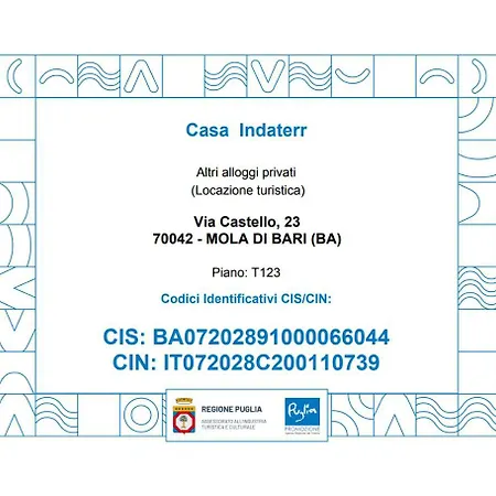 Casa Indaterr * Mola di Bari